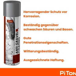 PiTon - Anti-grind Coating Spuitbus - Grijs - 500 Ml
