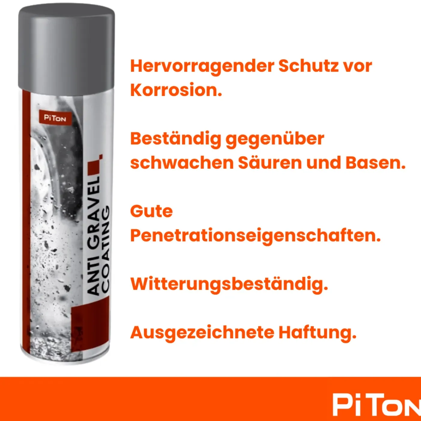 PiTon - Anti-grind Coating Spuitbus - Grijs - 500 Ml