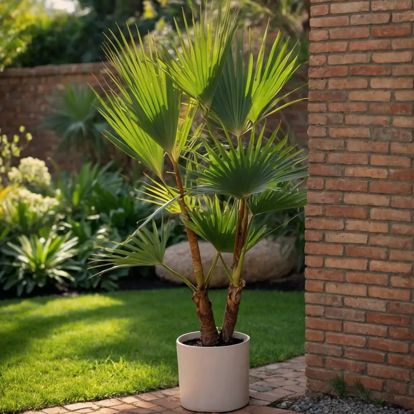 Plant In A Box - Washingtonia Robusta Mexicaanse Waaierpalm X1 - Hoogte 50-60cm