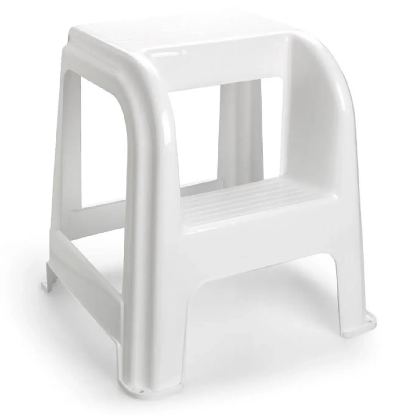 Plasticforte Keuken Krukje/opstapje - Wit - Kunststof - 46 Cm