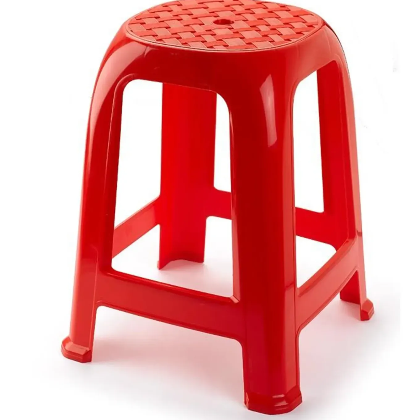 Plasticforte Keuken Krukje/opstapje - Rood - Kunststof - 46 Cm