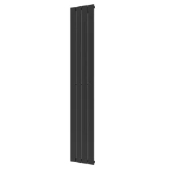 Plieger Cavallino Retto Designradiator Verticaal Enkel Middenaansluiting 1800x298mm 614w Zwart