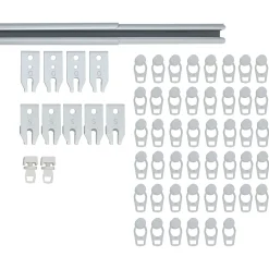 Plus uitschuifbare gordijnrail wit 210-400 cm