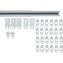 Plus uitschuifbare gordijnrailswit 110-200 cm