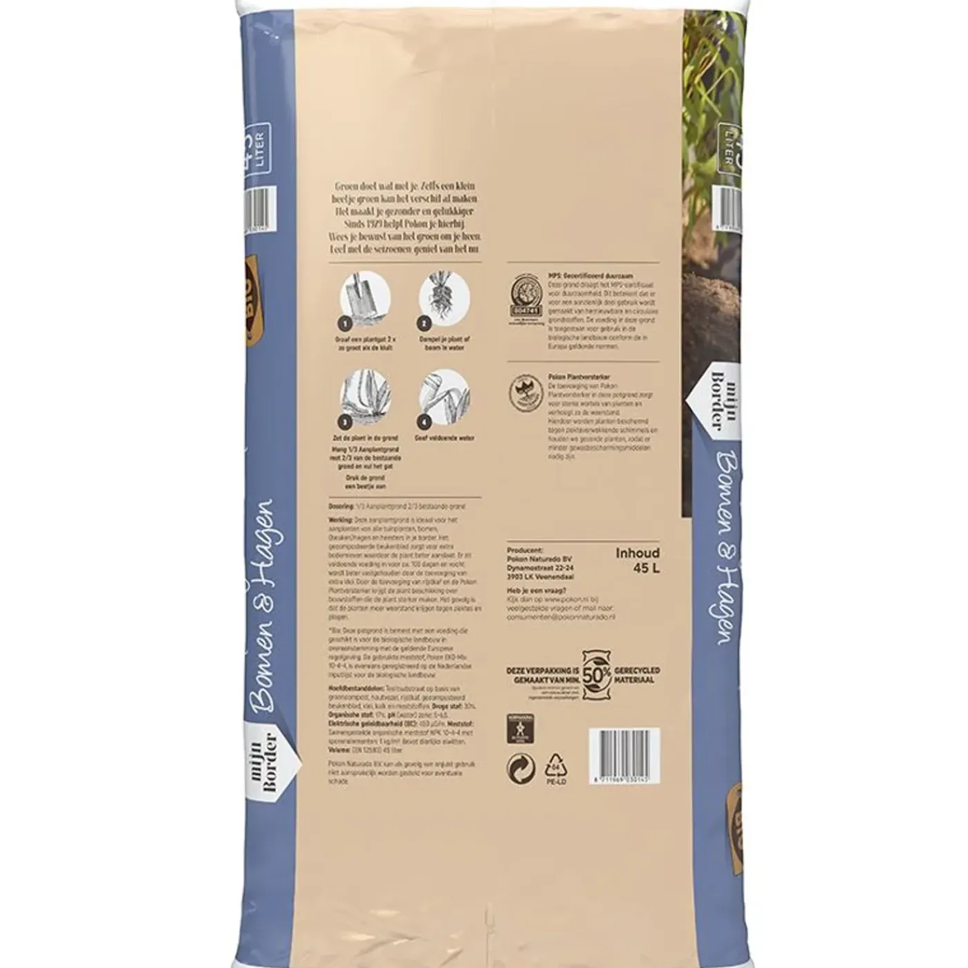 Pokon Potgrond Voor Tuinplanten, Bomen & Hagen - 45l