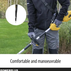 Powerplus Elektrische Bosmaaier 2 in 1 Maaier En Grastrimmer Met Schouderharnas, Tuingereedschap