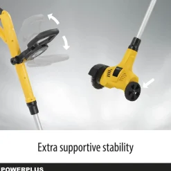 Powerplus Elektrische Telescopische Onkruidverwijderaar Met Nylon & Staal Borstel, Tuingereedschap