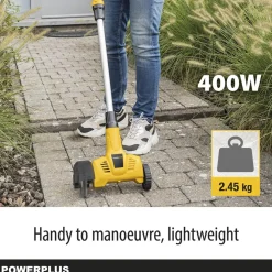Powerplus Elektrische Telescopische Onkruidverwijderaar Met Nylon & Staal Borstel, Tuingereedschap