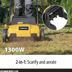 Powerplus Elektrische Verticuteermachine Powxg75130 - 1300 W Motor En Snijbreedte Van 320 Mm