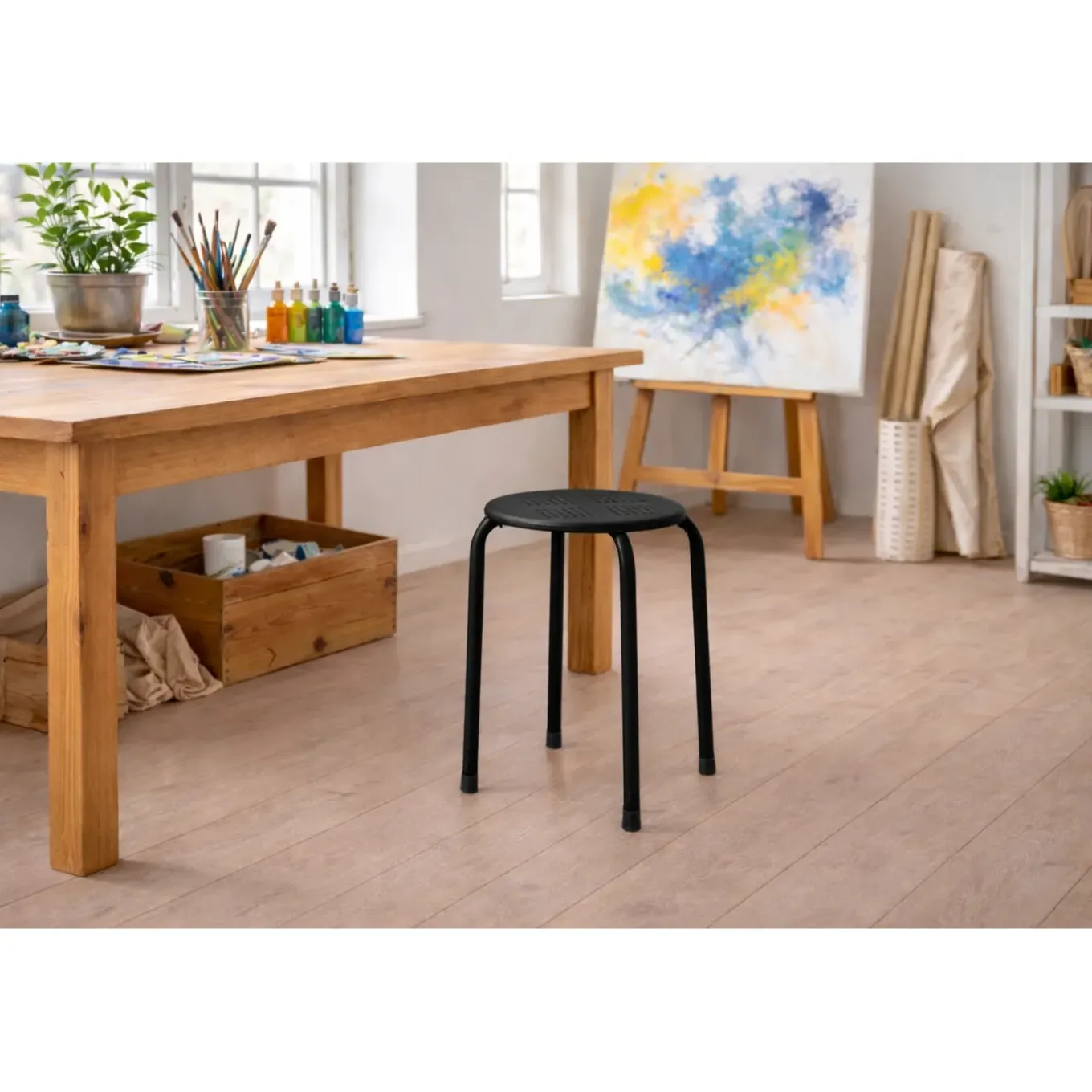 Practo Home Kruk Metaal Zwart Q010n