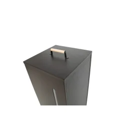 Practo pellet box W412 70l zwart deksel 70x35x35 cm
