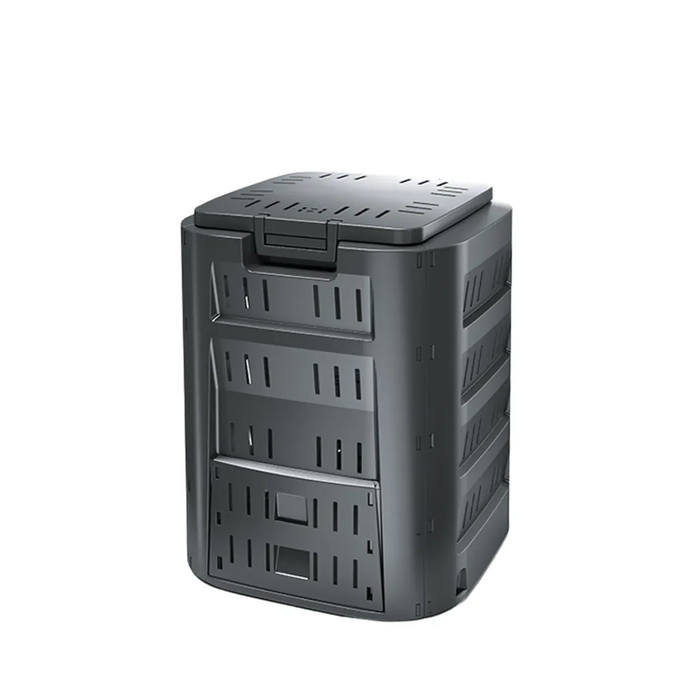 Practo tuincomposter PCP220N kunststof met schuif, 220L