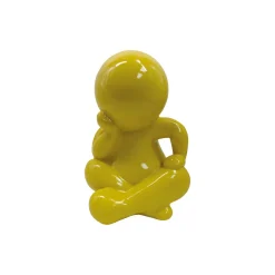 Present Time - Beeld Amigo Sitting Large - Geel - 24x21x34,8 Cm