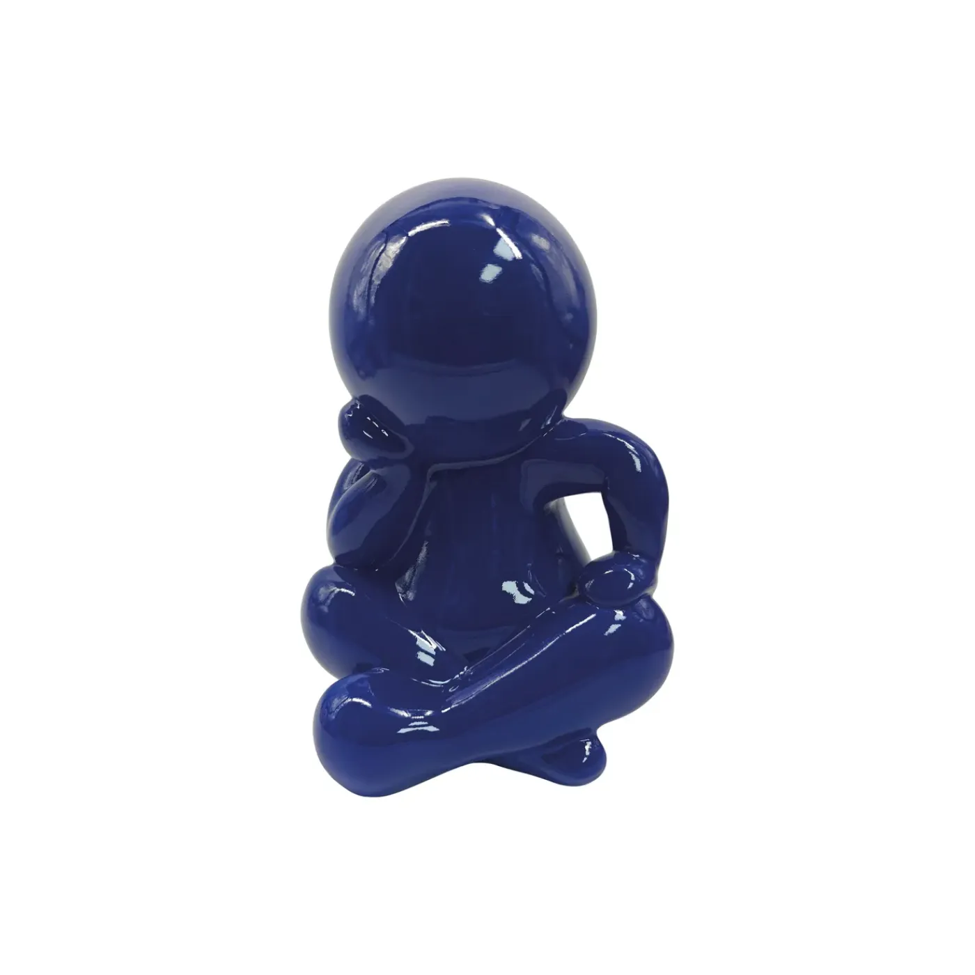 Present Time - Beeld Amigo Sitting Large - Blauw - 24x21x34,8 Cm