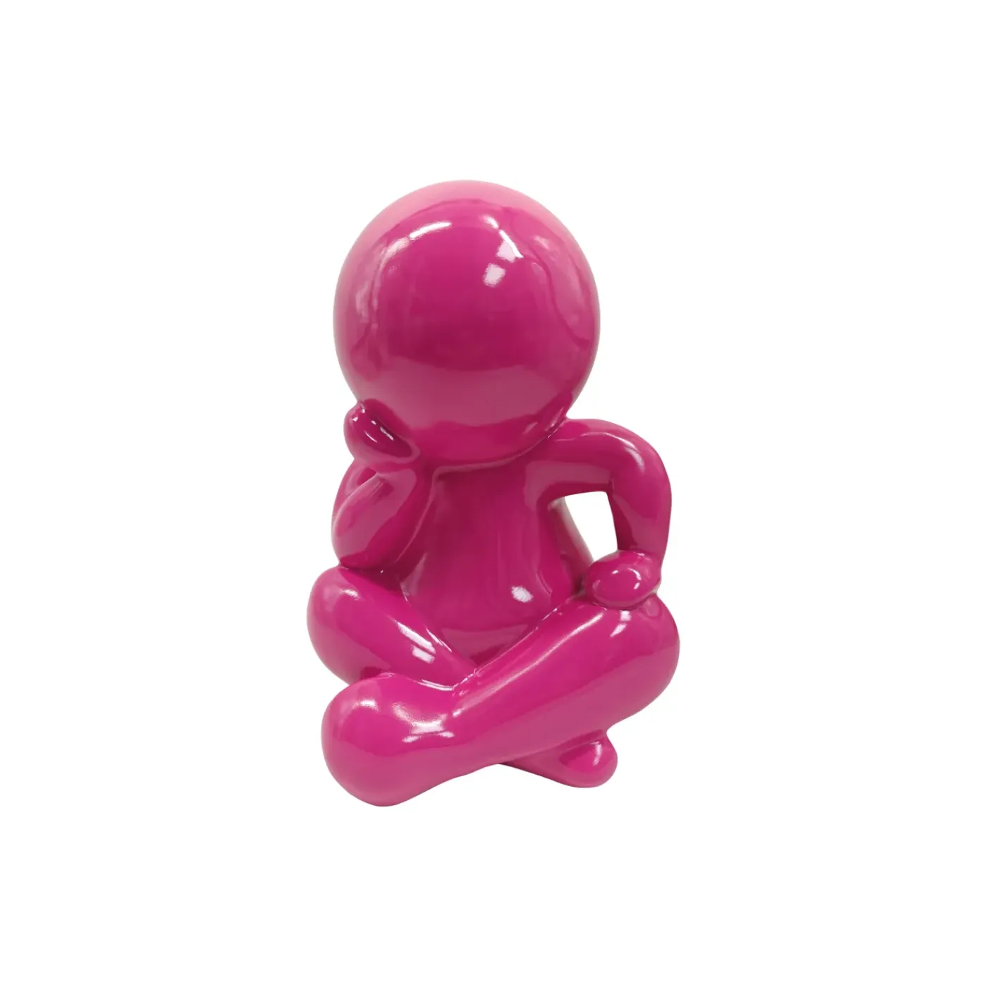 Present Time - Beeld Amigo Sitting Large - Roze - 24x21x34,8 Cm