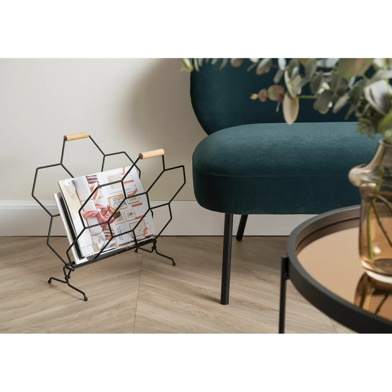 Present Time - Magazinehouder Honeycomb - Zwart