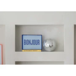 Present Time - Wall Art Bonjour Medium - Blauw