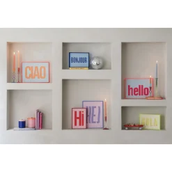 Present Time - Wall Art Bonjour Medium - Blauw