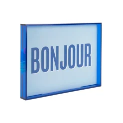 Present Time - Wall Art Bonjour Medium - Blauw