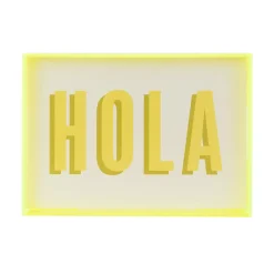 Present Time - Wall Art Hola Medium - Geel