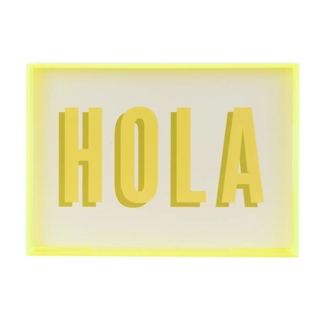 Present Time - Wall Art Hola Medium - Geel