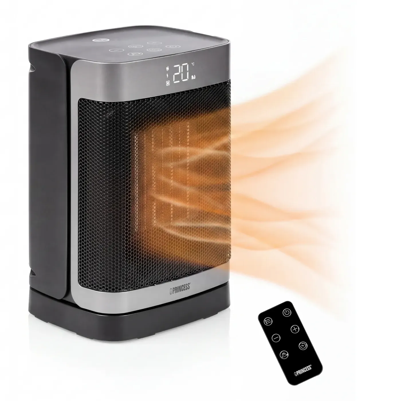 Princess 344526 - Keramische Kachel - Elektrische Verwarming - Ventilatorkachel - 1500W