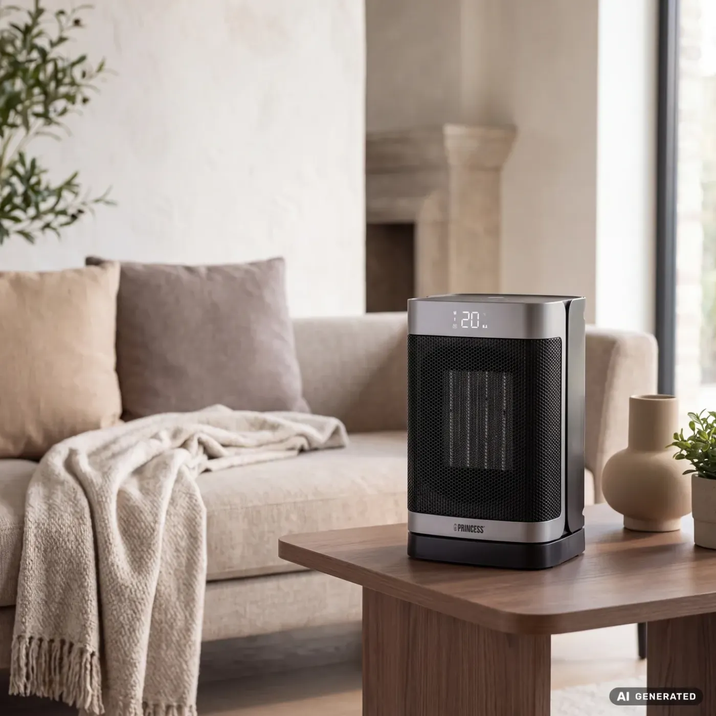 Princess 344526 - Keramische Kachel - Elektrische Verwarming - Ventilatorkachel - 1500W