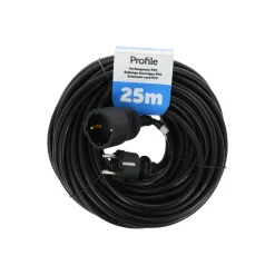 Profile verlengsnoer 3G1.5 PVC Schuko 25m