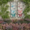Pro Garden Wanddecoratie Vlinder - Blauw - 75 X 30 Cm- Metaal