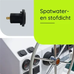Proride - Usb Autolader - 2 Poorten - Qc3.0 18w - Voltmeter - Schakelaar - 12v - Ip54