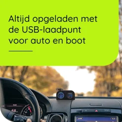 ProRide - Usb/usb-c Snellader - 3 Poorten - Qc3.0 18w - Voltmeter - Schakelaar - 12v