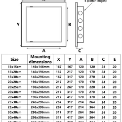 Przybysz toegangsdeur 200x250mm zwart inspectieluik wand