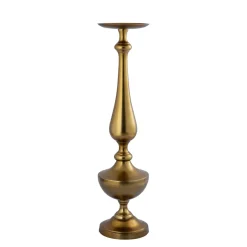 Ptmd Candlestick Centy - 21x21x85 Cm - Aluminium - Brass