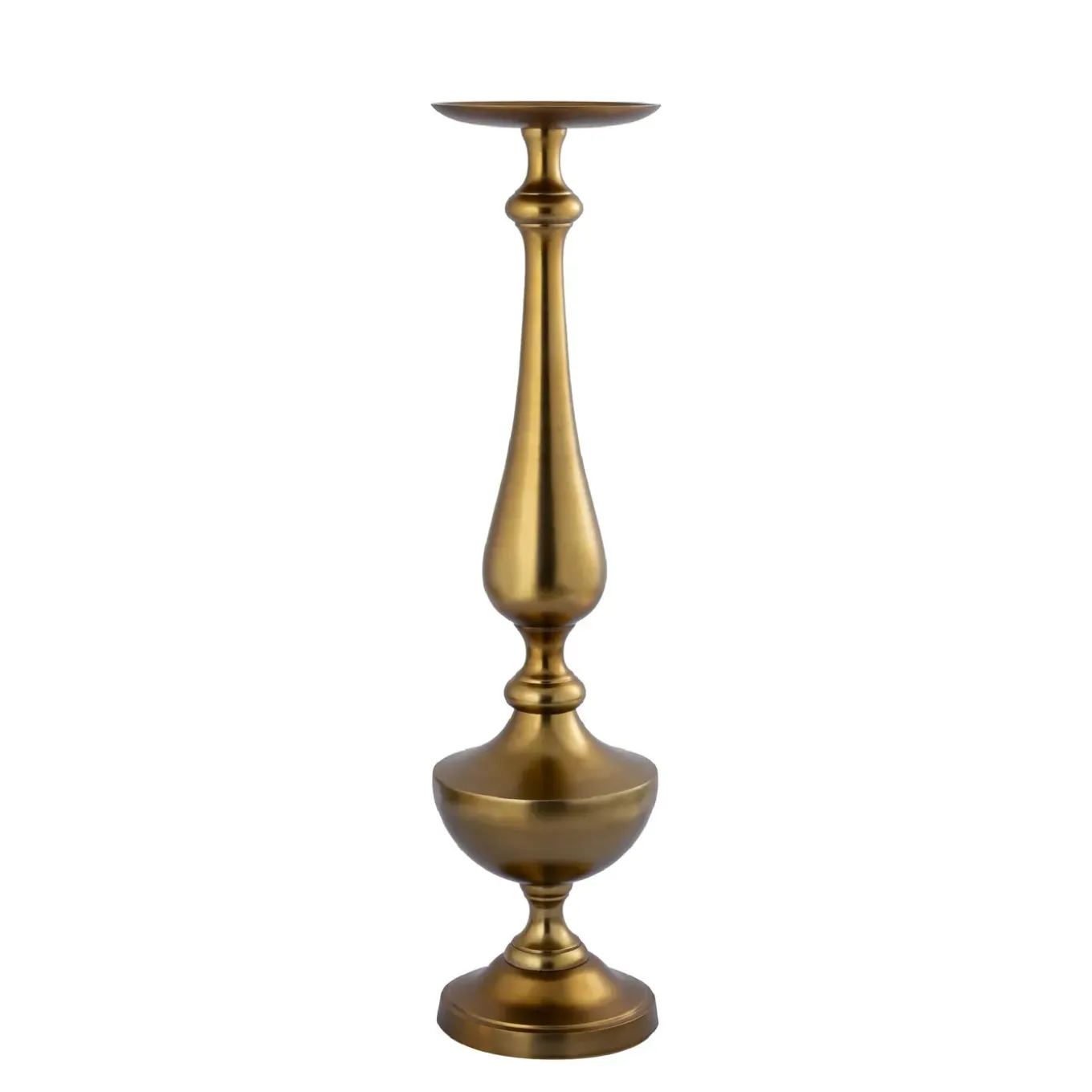 Ptmd Candlestick Centy - 21x21x85 Cm - Aluminium - Brass