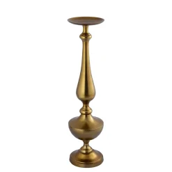Ptmd Candlestick Centy - 21x21x85 Cm - Aluminium - Brass
