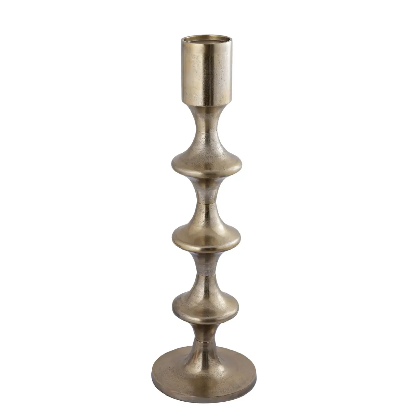 Ptmd Candlestick Taika - 31x31x92 Cm - Aluminium - Gold