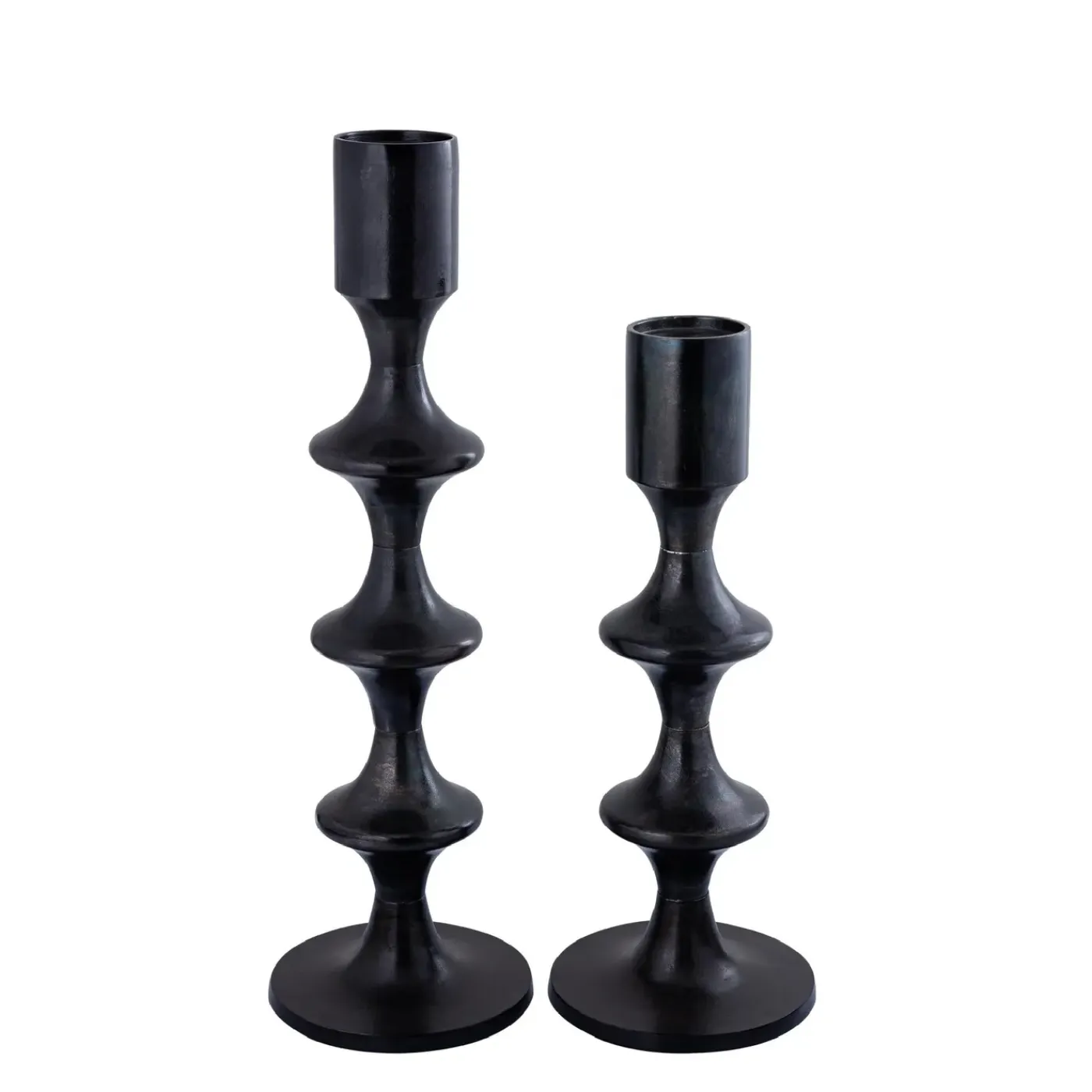 PTMD Collection Ptmd Candlestick Taika - 31x31x73 Cm - Aluminium - Black
