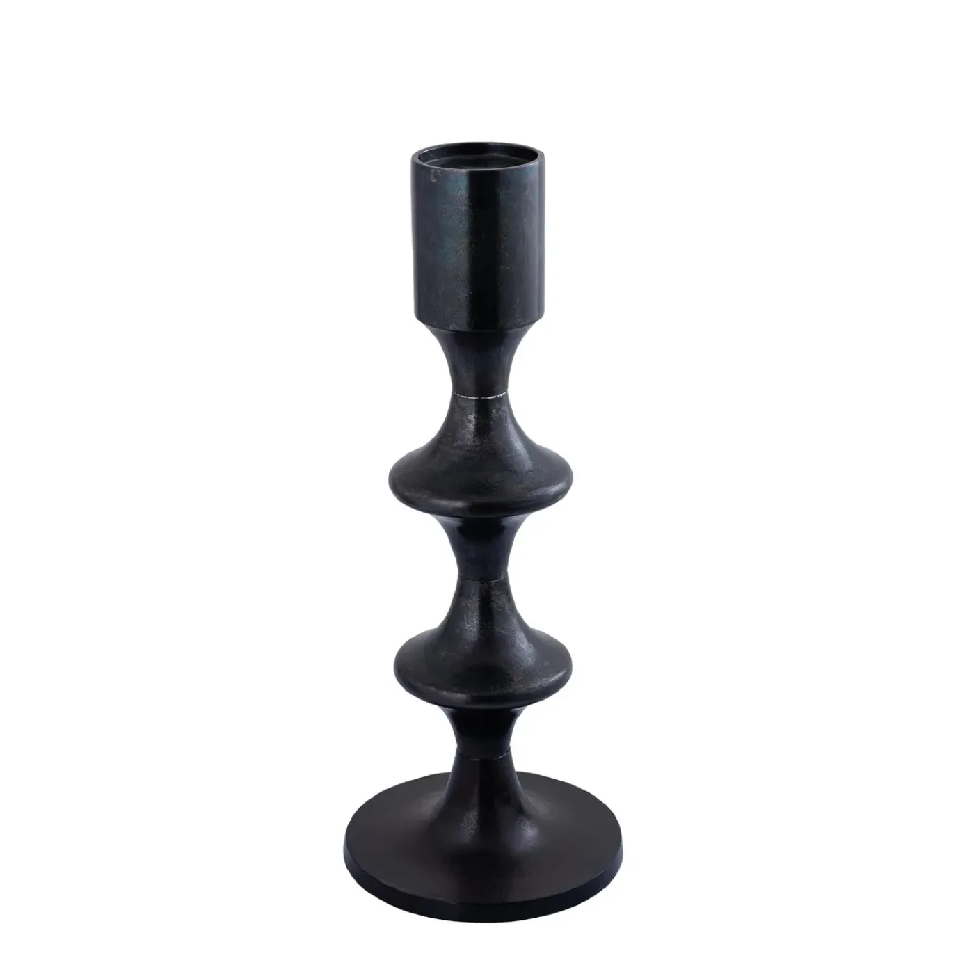 PTMD Collection Ptmd Candlestick Taika - 31x31x73 Cm - Aluminium - Black