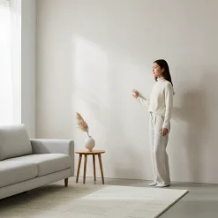 Puredeco Wandpaneel Japanse Stof 280x122cm White