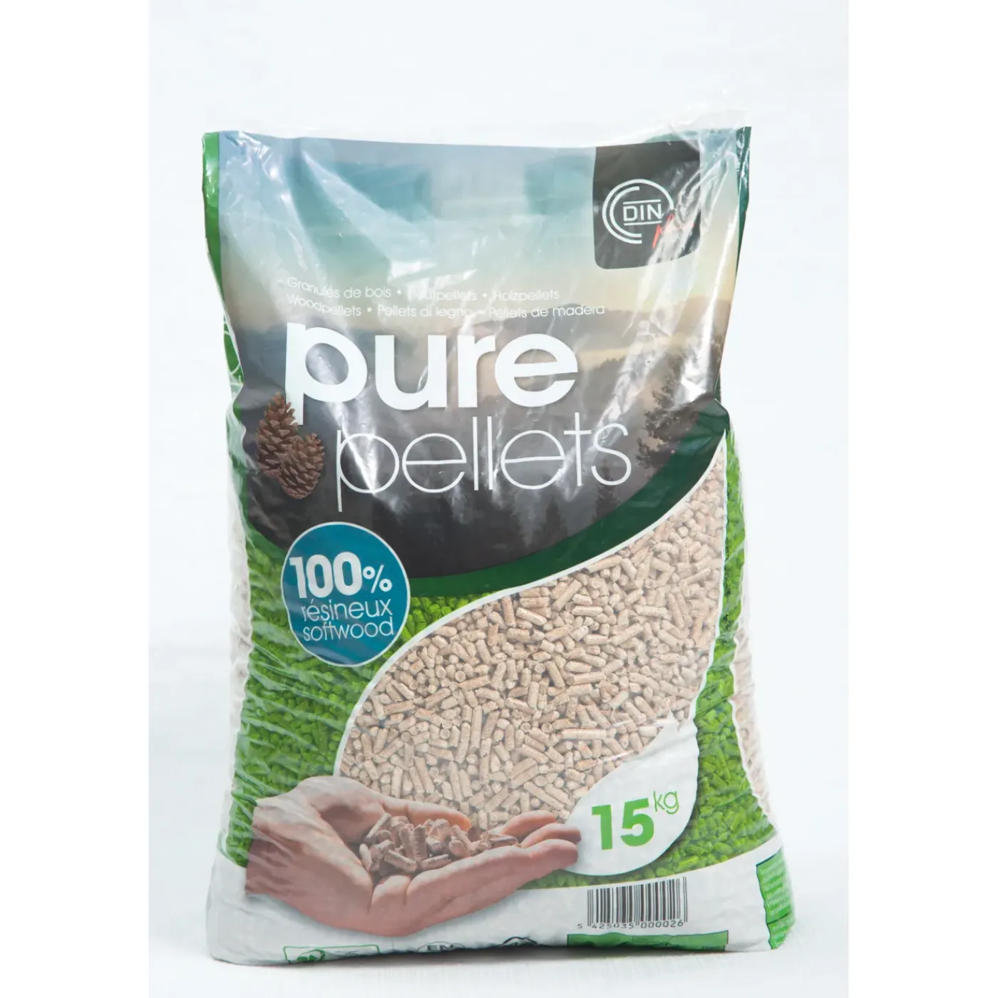 Pure Pellets pelletkorrels Din+ 15kg
