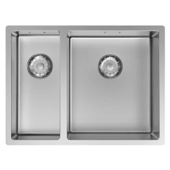 Pure.sink Comfort 1,5 Anderhalve Rvs Spoelbak 18+34 Cm Grote Bak Rechts Pcm183440-02.