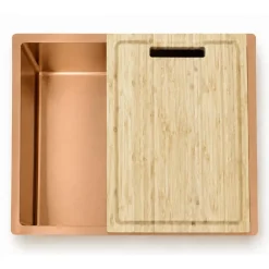Pure.Sink Comfort Pvd Rosé Koper Spoelbak 50x40 Cm 10mm Radius Onderbouw, Vlakbouw En Opbouw