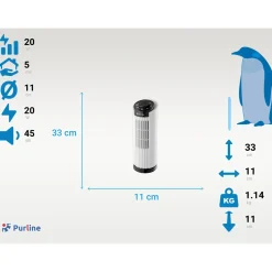 Purline Desktop Torenventilator Met 3 Snelheden