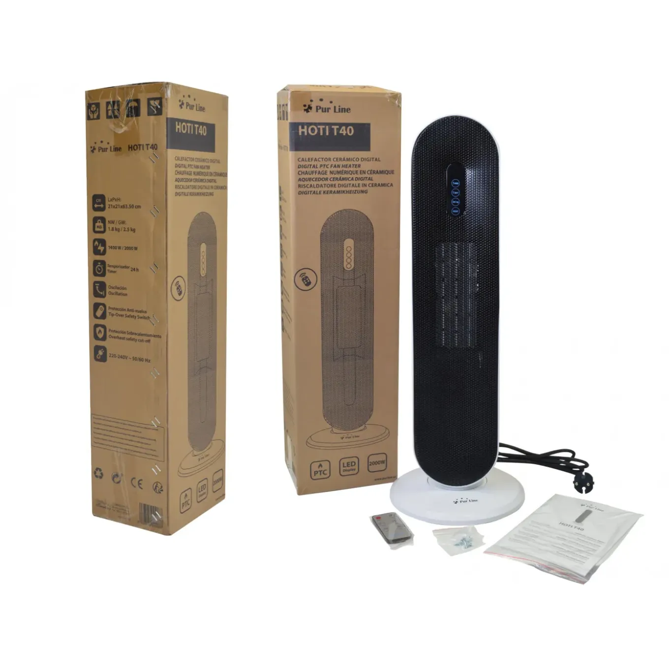 Purline Digitale Keramische Torenverwarming 2000w