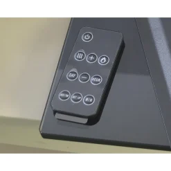 PURLINE Elektrische Haard- 2000w- Zwart Gehard Glas- Met Voet En Afstandsbediening