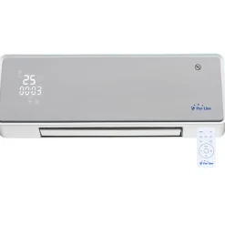 PURLINE Keramische Wandkachel 2000 W Wit Glasfront- Afstandsbediening En Timer