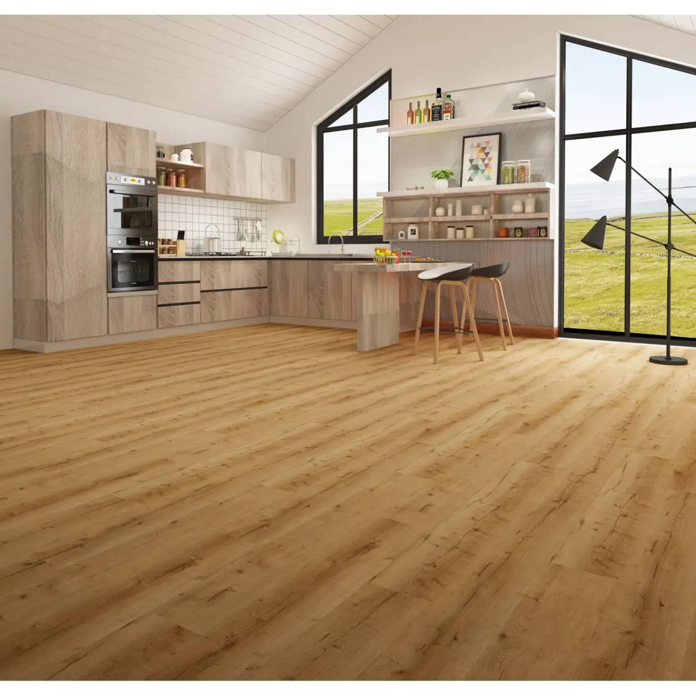 Overig PVC Vloer Klikvinyl Eik Castell - 4-zijdige micro V-groef - 2,922m²