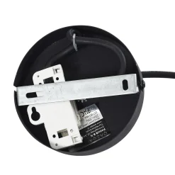 QAZQA Buiten Hanglamp Zwart Met Beige Kap Van Touw Ip44 - Cava Jayla