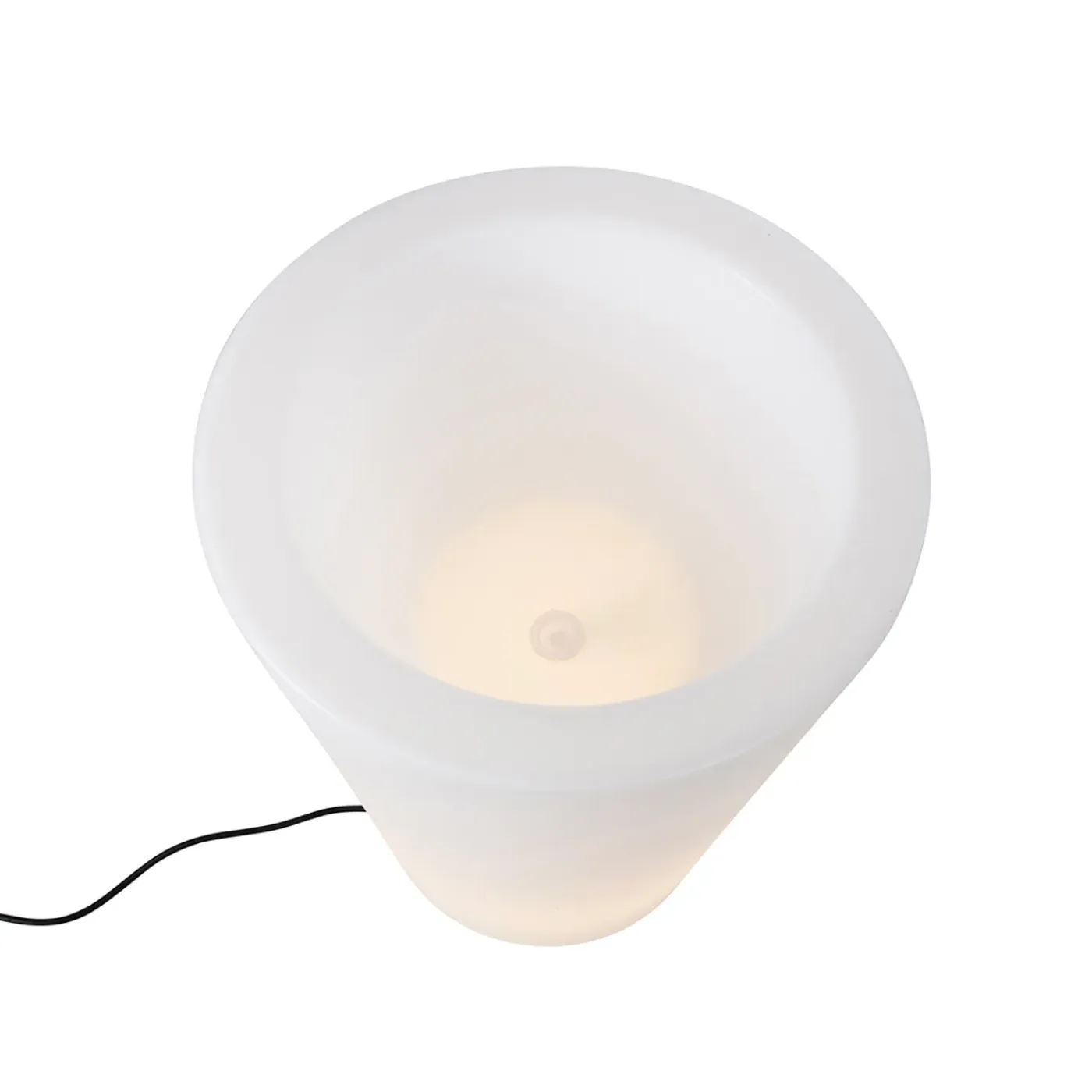 QAZQA Buiten Vloerlamp Wit 60 Cm Bloempot Ip65 - Verano