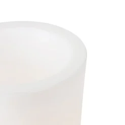 QAZQA Buiten Vloerlamp Wit 60 Cm Bloempot Ip65 - Verano